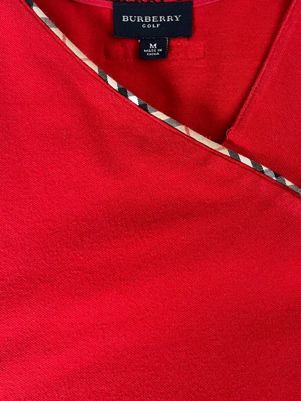 Burberry Red Sleeveless Asymmetric Trim Tank - Picture 4 of 7